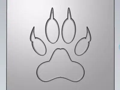 MakeIT Tiger Feet Print Mold With Top Frame 3D model