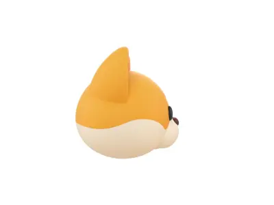 Prop189 Shiba Dog Head 3D model