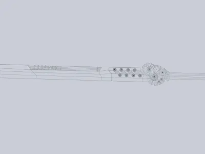 Steampunk blade Low-poly 3D model order