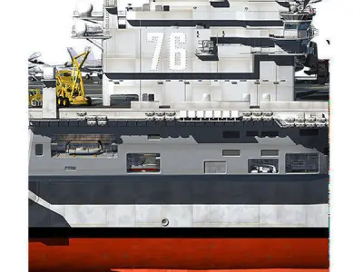 USS Ronald Reagan Aircraft Carrier Cutaway CVN76 3D model