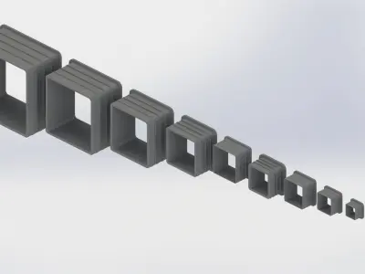 Set of plugs Low-poly 3D model