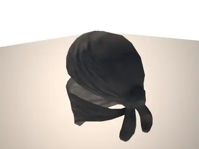 Bandana terrorist character mercenary Low-poly 3D model