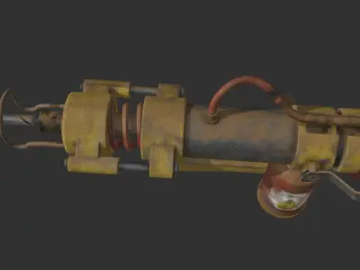 Jack Hammer pbr low poly model Low-poly 3D model