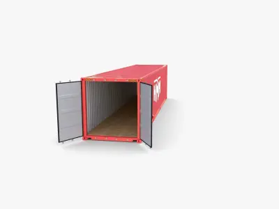 40ft Shipping Container HMM v2 3D model