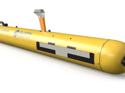 Bluefin Robotics Unmanned Underwater Vehicle 3D model