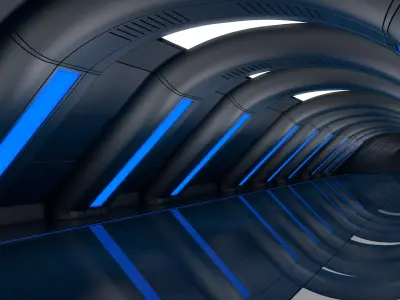 Sci Fi Corridor 3D model 183