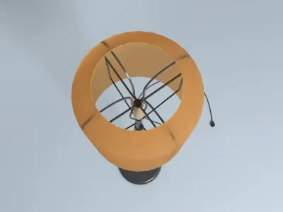 Metal floor lamp - light source Free 3D model