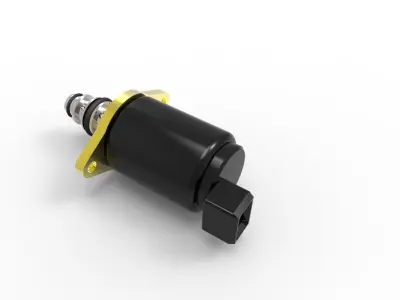 solenoid gold switch Free 3D model