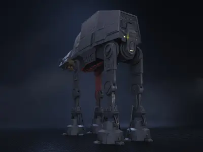 AT-AT The Galactic Armored Transport  game-ready Low-poly 3D model
