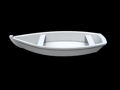 Rowing Boat Low-poly 3D model