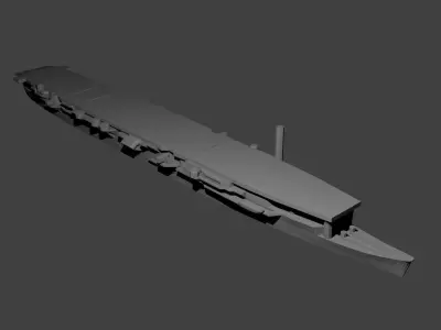 Japanese Aircraft Carrier Zuiho 3D print model