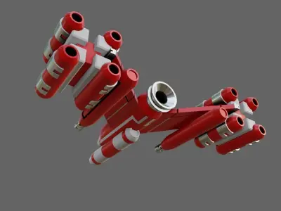 Attack Spacecraft - Nave Low-poly 3D model