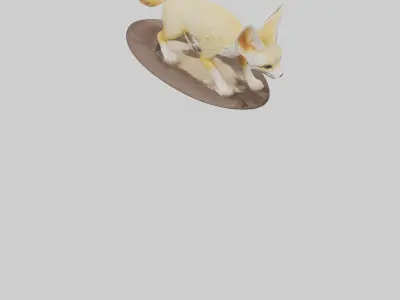Fennec Fox digging model 3D model