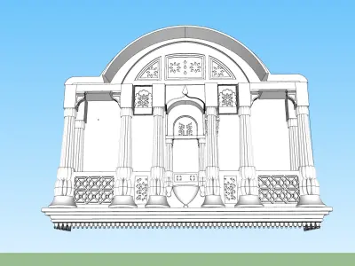 indian stone jharokha 3d modal Low-poly 3D model