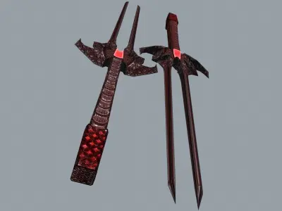 Double Blades Low-poly 3D model