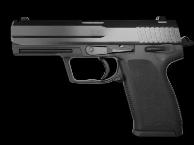 HK USP9mm Handgun Low-poly 3D model