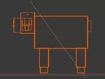 Sheep in minecraft Free 3D model