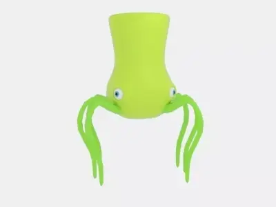 Spider Pitcher Alien Low-poly 3D model