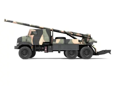 CAESAR Self-Propelled Howitzer Low-poly 3D model