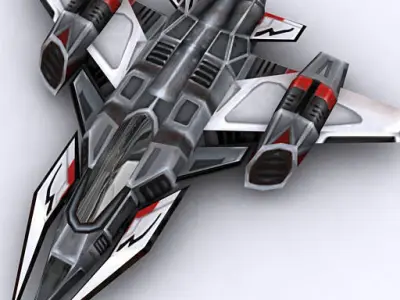 Sci-Fi fighters pack Low-poly 3D model