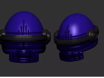 helmet high poly sculpt 3d printable ver 7 3D model 3D model 218