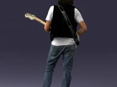 Man with quitar 0120 3D model