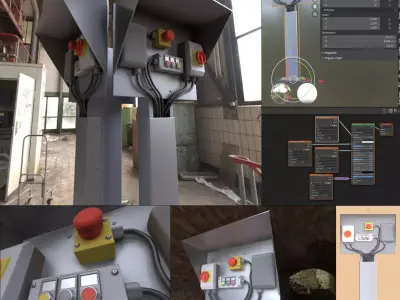 Control Panel 5 Low-poly 3D model