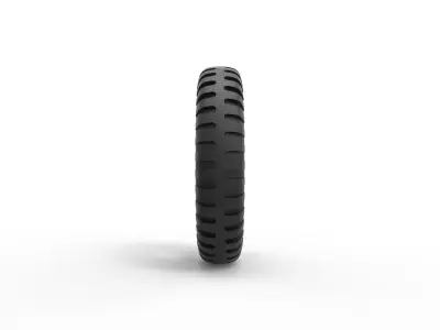 Old truck tire Scale 1 to 25 3D print model