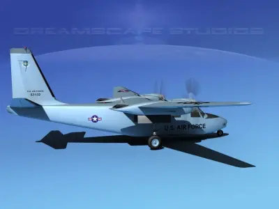 Aero Commander U-9 Air Force 3D model