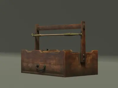 Japanese Smoking Set Low-poly 3D model