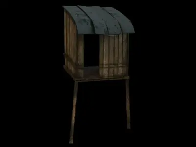 stylized old wood builds Low-poly collection Low-poly 3D model