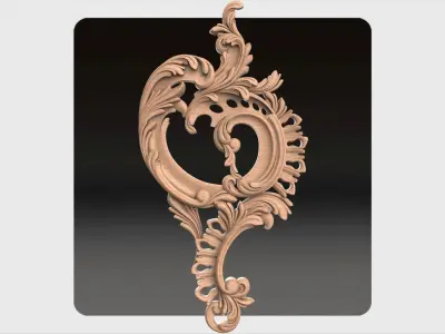 Carved decor for cnc 35 Free 3D model