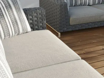 Rattan Outdoor Sofa Free 3D model
