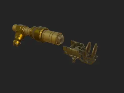 Steampunk Spyglass 3D model
