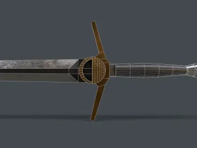The Witcher Sword Low-poly 3D model
