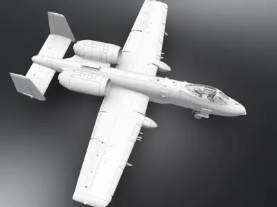 A10 Thunderbolt 2 scale model 3D print model