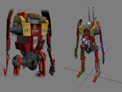 battle droid update d-05 Low-poly 3D model