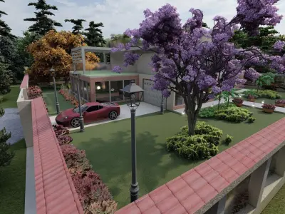 Beautiful forest retreat 3D model