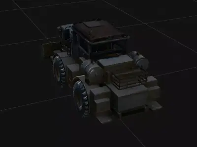 Post-Apocalyptic Heavy Bulldozer - 4K PBR Industrial Tractor 3D model
