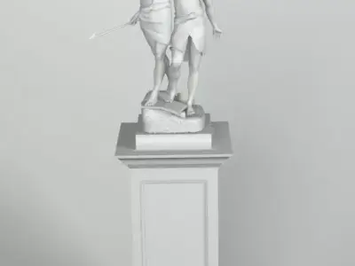 WARRIORS two statues 3D model