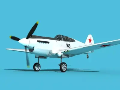 Curtiss P-40B Tomahawk V14 Soviet Union 3D model