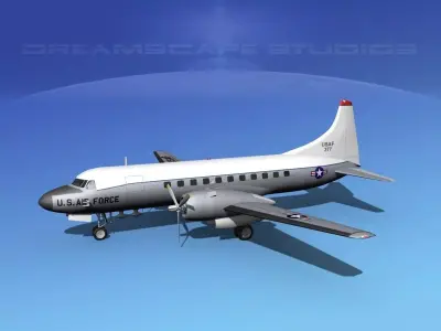 Convair C-131 USAF V03 3D model