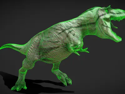 Albertosaurus The Swift Tyrant of the North Low-poly 3D model