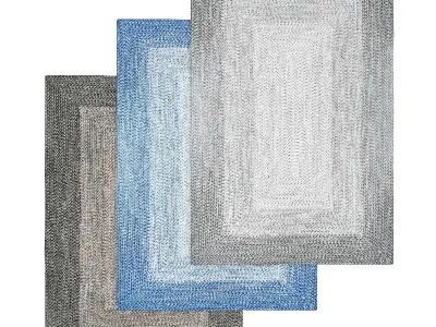 Jayda Braided Ombre Rug 3D model