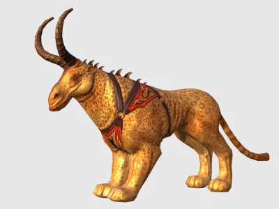 Animal Dinosaur Fantasy Character MMO RPG Game Low-poly 3D model