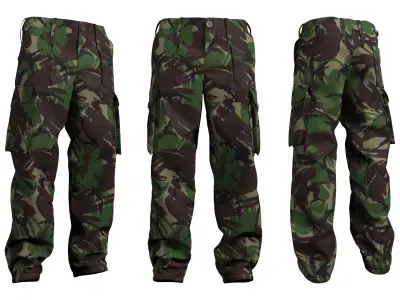 British Trouser DPM Combat Lightweight CS95 - Marvelous Designer 3D model
