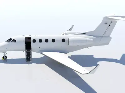 EMB505  Medium Private Jet Low-poly 3D model