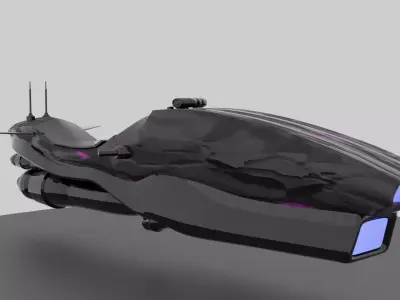 Motobike futuristic spaceship 3D model