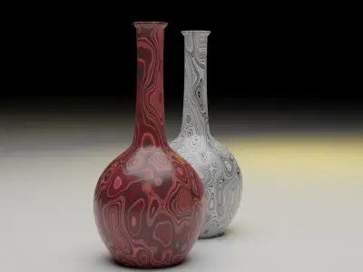 Pots - furniture Free low-poly 3D model