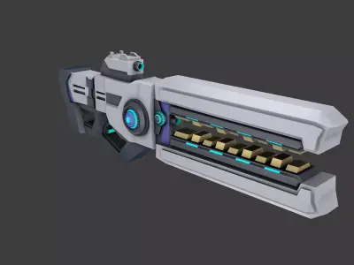 Sci Fi  Gun Low-poly 3D model